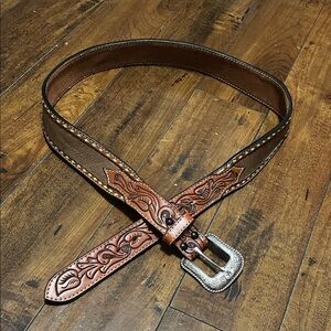 Ariat Western Tooled Leather Belt Size 46